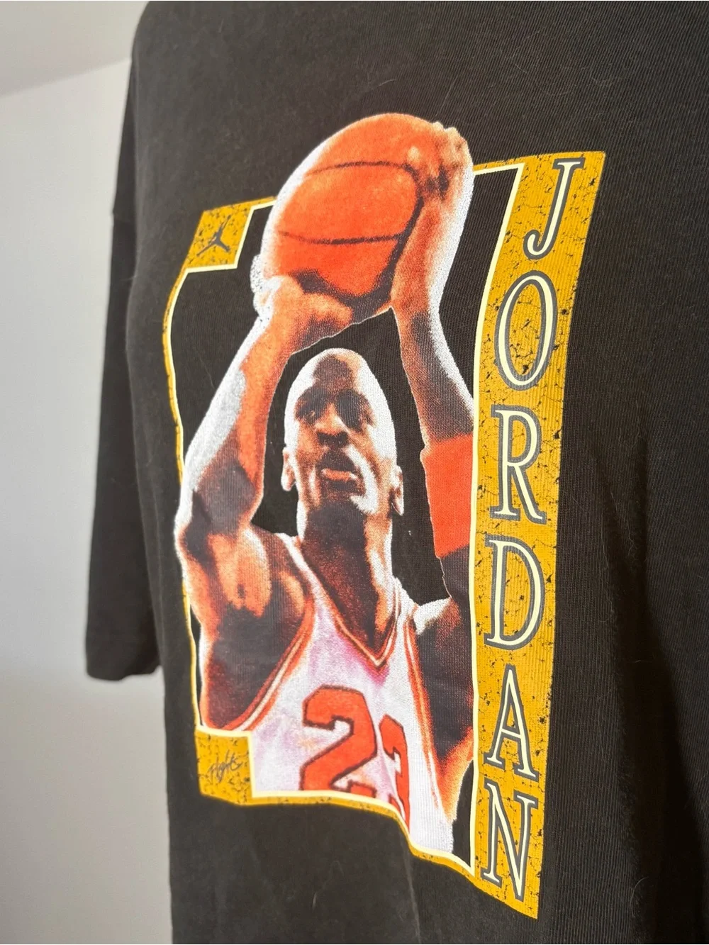 Jordan Black Tee with Red Jumpman Detail